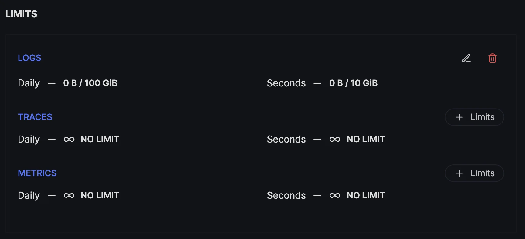 Set seconds level limits to prevent data ingestion spikes during certain events