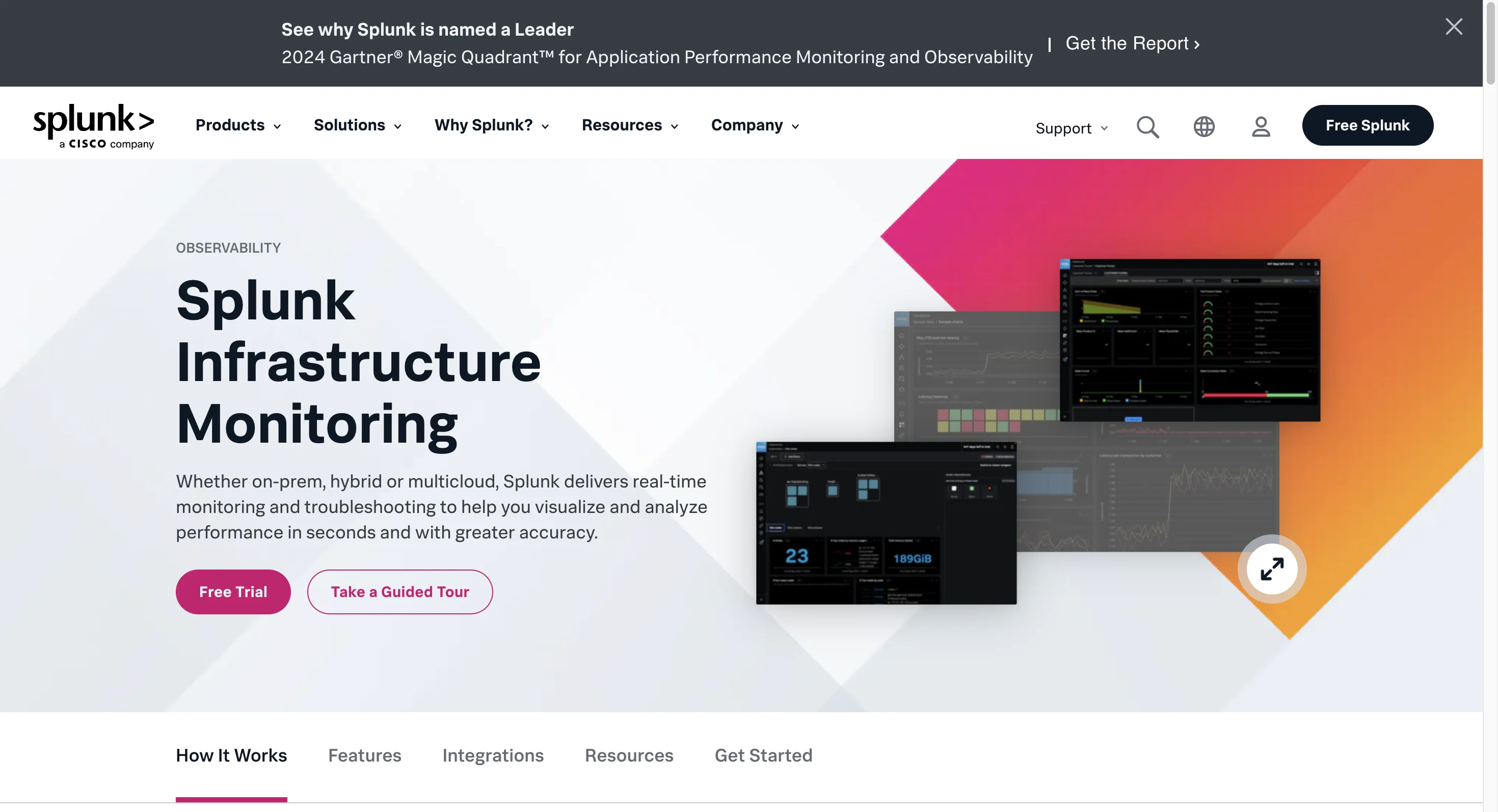 Splunk home page