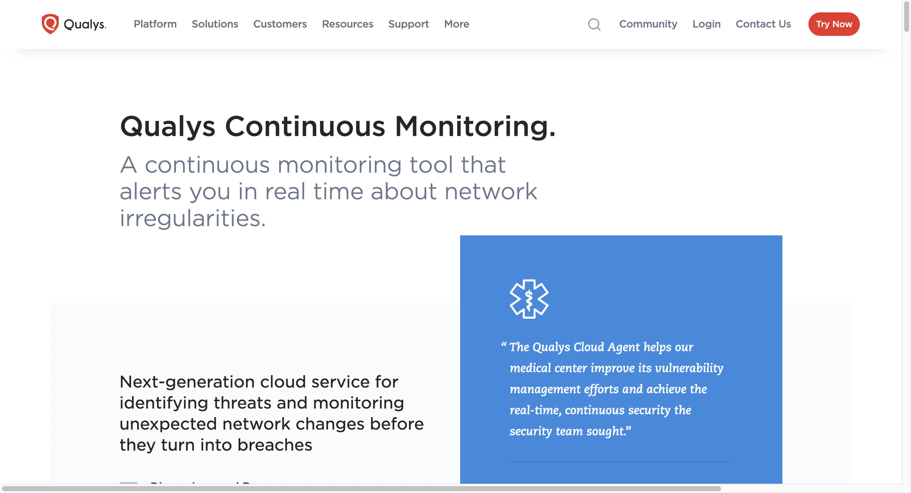 Qualys home page